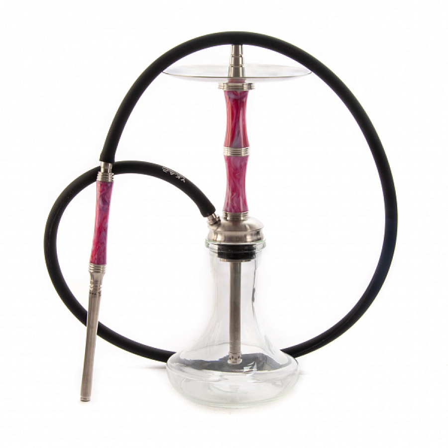 Кальян Y.K.A.P. Mini STR M3 (Розовый,Белый, 39 см)