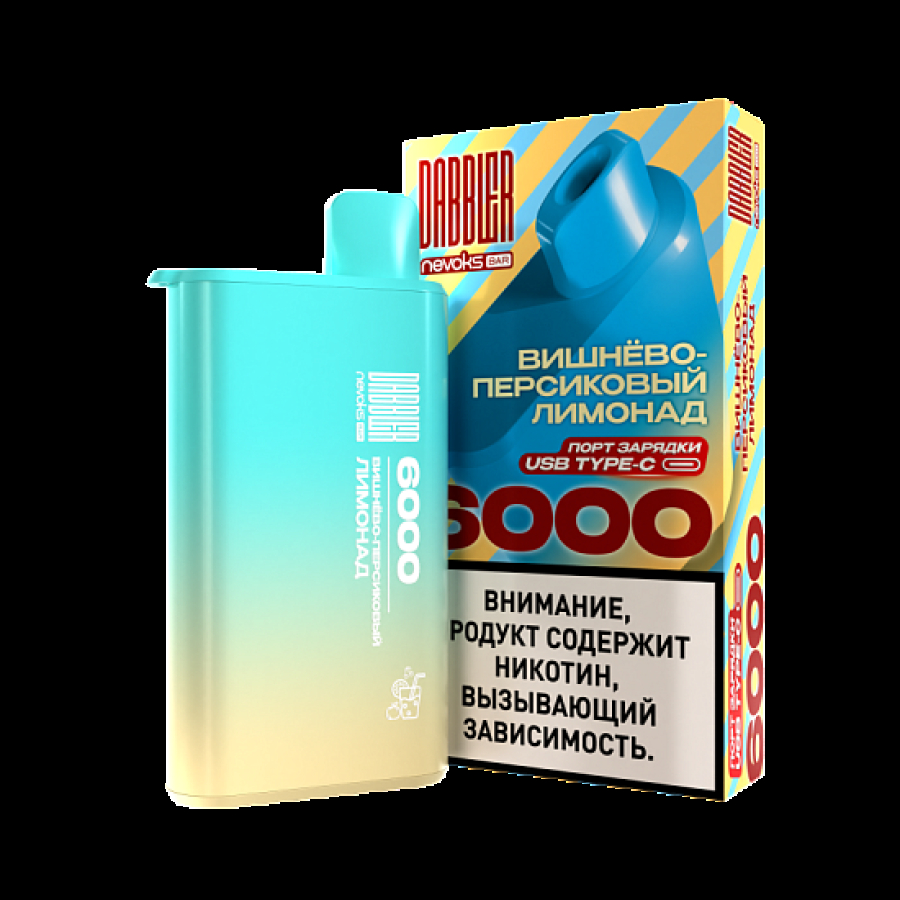 Электронка Dabbler 6000 Вишнёво-Персиковый Лимонад